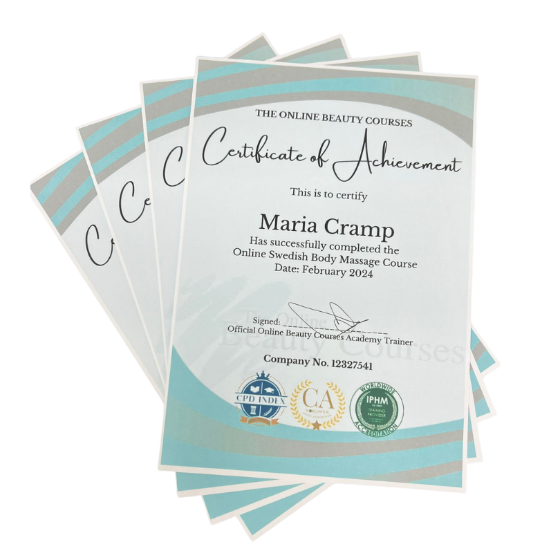 Hard Copy Certificate - The Online Beauty Courses Ireland