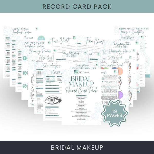 Bridal Make-Up Record Card Pack