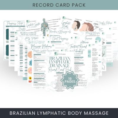 Brazilian Lymphatic Drainage Body Massage Record Card Pack