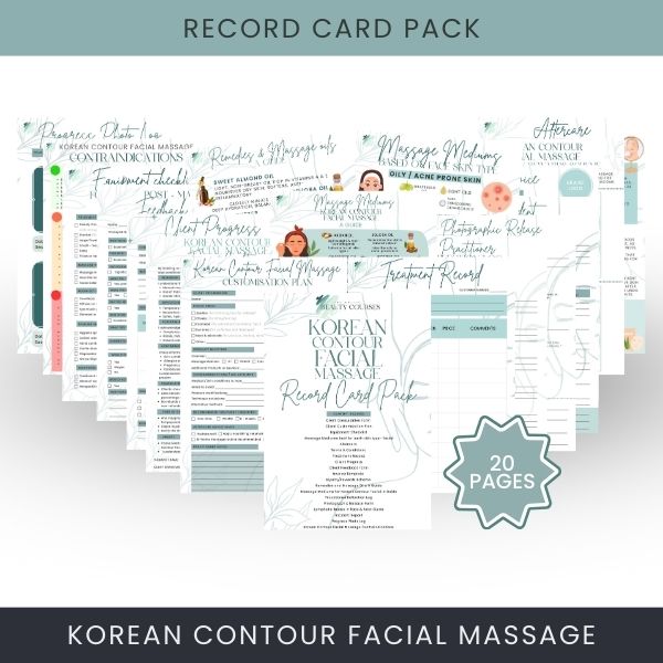 Korean Contour Facial Massage Record Card Pack